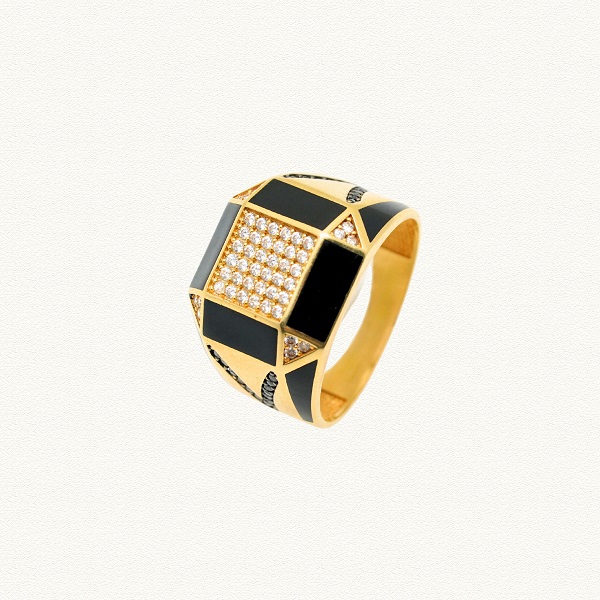 GOLD STONE CASTING GENTS RING - ANG50969